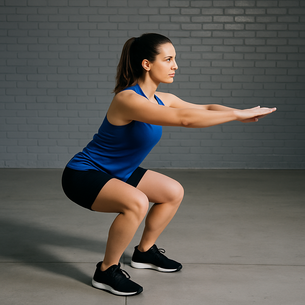 Women doing squats